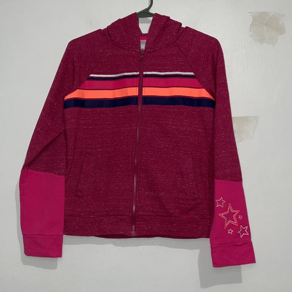 Size XL Girl's Athletic Works Maroon Zipper Jacket